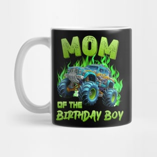 Mom And Dad Of The Birthday Boy Monster Truck Family Decor Mug